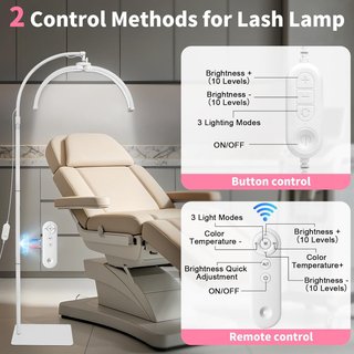 Lámpara LED de pie media Luna salones de belleza