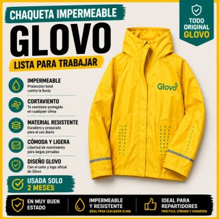 Equipo Completo Glovo: Mochila, Casco y Chaqueta