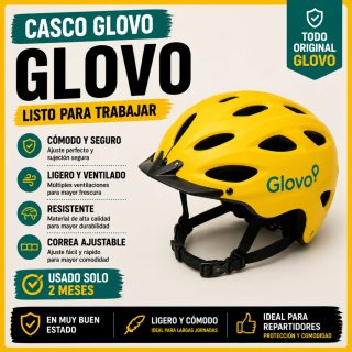 Equipo Completo Glovo: Mochila, Casco y Chaqueta