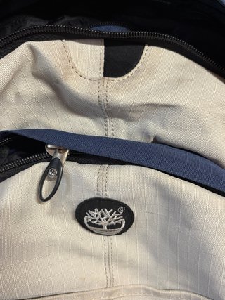 Mochila Timberland azul y beige