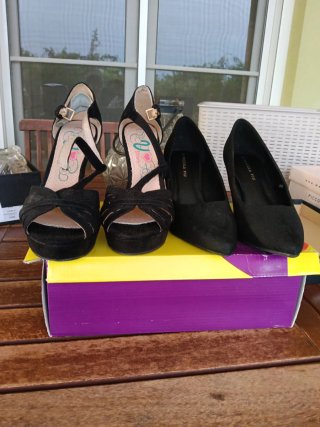 2 Pares Zapatos Verano/Invierno Negros