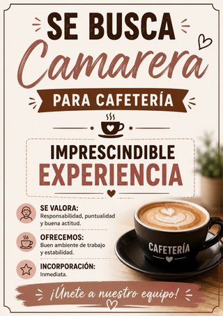 Se busca camarera