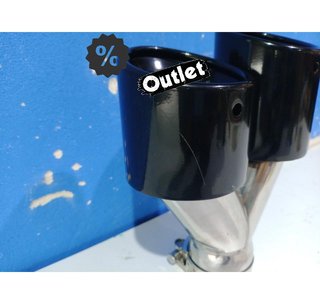 GF COLA IZQ ESCAPE UNIVERSAL 4 x 89MM ACERO INOX NEGRO AHUMA