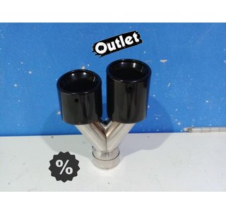 GF COLA IZQ ESCAPE UNIVERSAL 4 x 89MM ACERO INOX NEGRO AHUMA