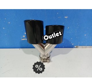 GF COLA IZQ ESCAPE UNIVERSAL 4 x 89MM ACERO INOX NEGRO AHUMA