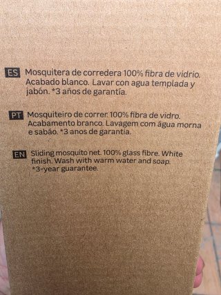 Mosquitera corredera Artens 70x130 cm.