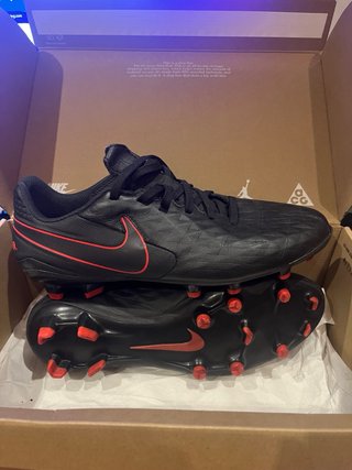 Zapatillas Nike Tiempo Fútbol Negro/Rojo