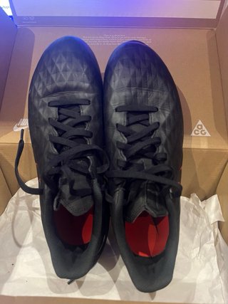 Zapatillas Nike Tiempo Fútbol Negro/Rojo
