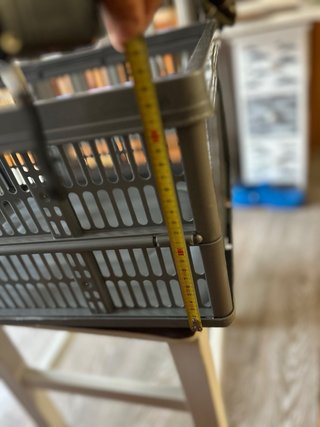 Caja de plástico plegable gris