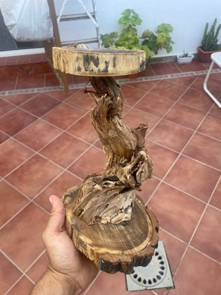Estantería de madera natural rústica