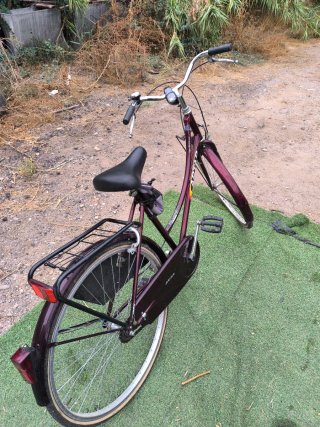 Bicicleta de paseo morada