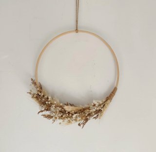 Aro decorativo 25cms con flores secas