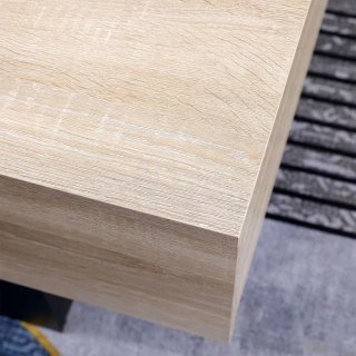 MESA CENTRO MADERA DESLIZANTE CON ALMACEN NEGRA