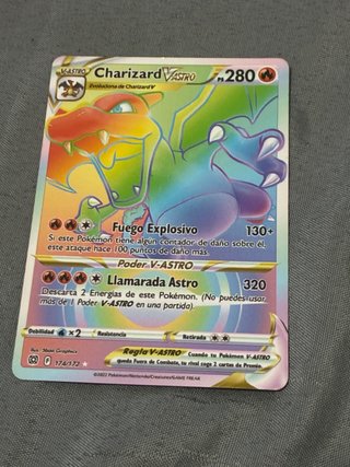 Carta Pokémon Charizard V ASTRO como nueva