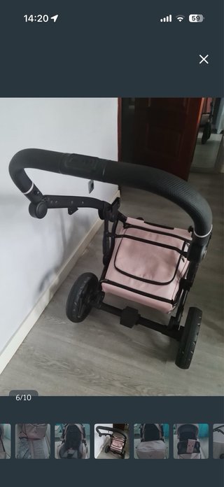 Carrito Junama S Class Rosa Polipiel 3 Piezas