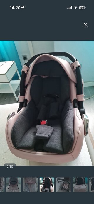 Carrito Junama S Class Rosa Polipiel 3 Piezas