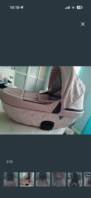 Carrito Junama S Class Rosa Polipiel 3 Piezas