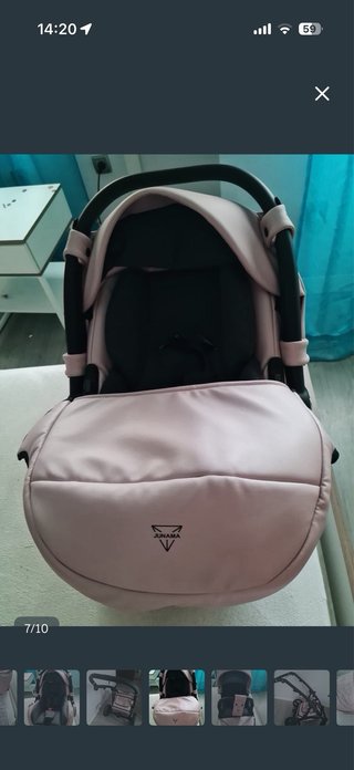 Carrito Junama S Class Rosa Polipiel 3 Piezas