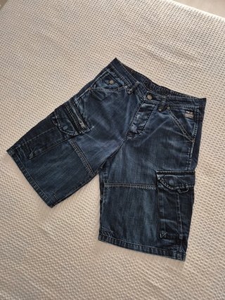 Pantalón Vaquero Corto Azul Oscuro Pull&Bear