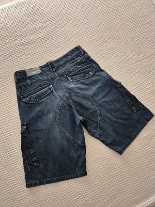 Pantalón Vaquero Corto Azul Oscuro Pull&Bear