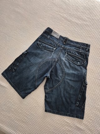 Pantalón Vaquero Corto Azul Oscuro Pull&Bear