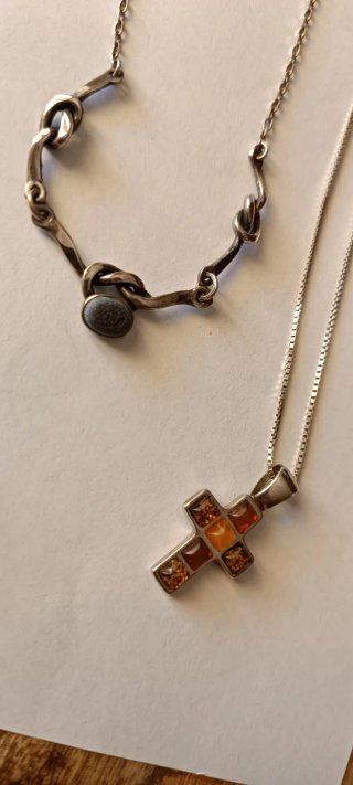 Lote Joyas Plata y Piedras Moradas