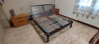 Somier Articulado Negro y Madera