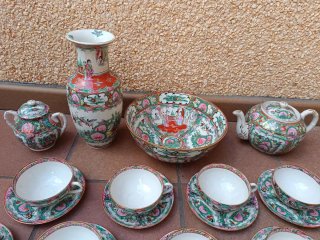 CONJUNTO DE TÉ PORCELANA DE MACAU