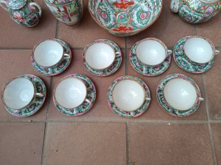 CONJUNTO DE TÉ PORCELANA DE MACAU