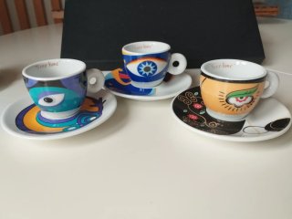 Juego 6 Tazas Café Porcelana Free Time