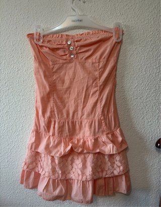 Vestido corto vintage rosa salmón