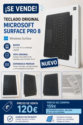 Teclado Windows Surface Pro 8 Negro