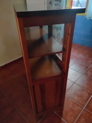 Vitrina rústica madera y cristal