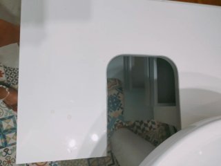 Mueble bajo lavabo blanco