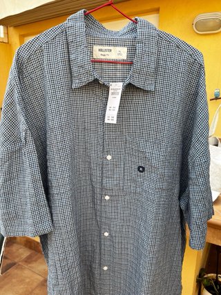 2 Camisas Hollister Manga Corta XL Cuadros