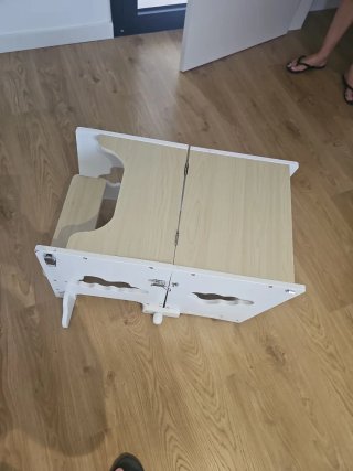 Torre de aprendizaje madera blanca convertible