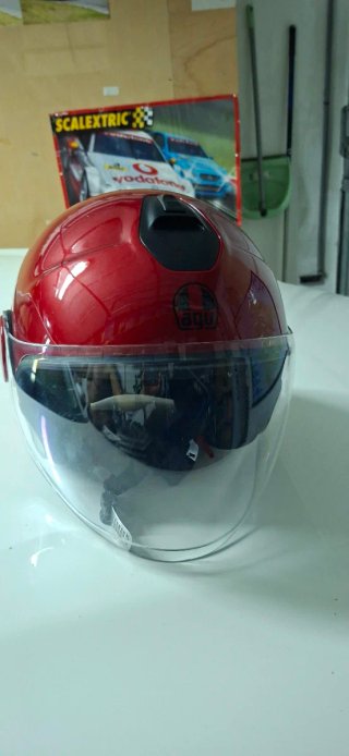 Casco Moto Jet AGV Rojo