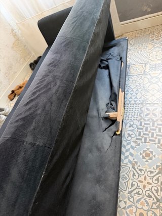 Sofá Cama Negro Terciopelo