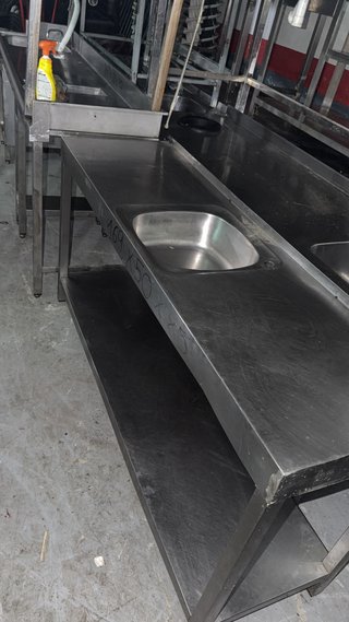 Fregadero Acero Inox con Mesa 1.69x50x85 buen esta