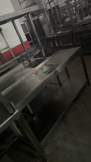 Fregadero Acero Inox con Mesa 1.69x50x85 buen esta