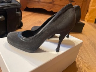 Scarpe Balenciaga tacco grigio nero
