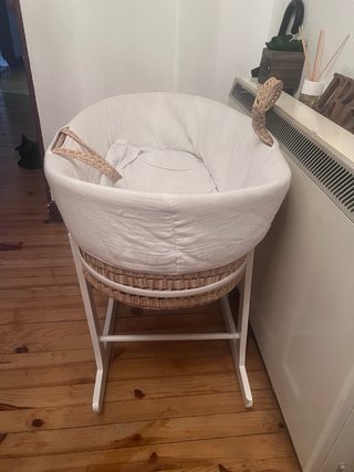 Moisés para bebé de mimbre