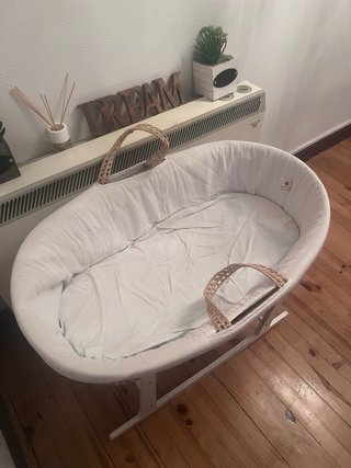 Moisés para bebé de mimbre