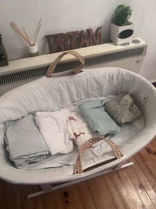 Moisés para bebé de mimbre