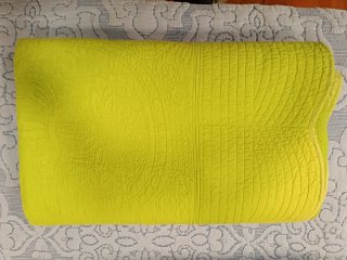 Edredón Colcha Cama 135cm Verde/Amarillo