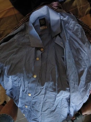 Camisa Pedro del Hierro rayas azul y blanco