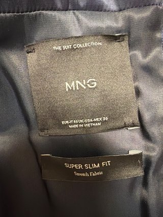 Chaqueta de traje azul para hombre
