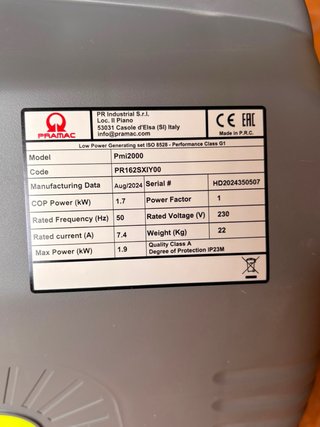 Generador Inverter Pramac PMi2000