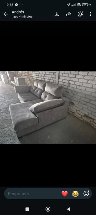 Sofá chaise longue gris 2.38 cm + sofá cama clik c