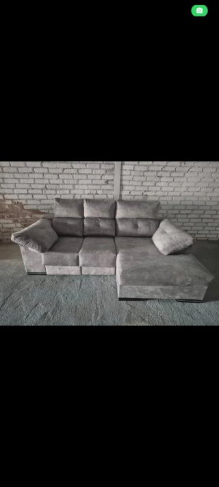 Sofá chaise longue gris 2.38 cm + sofá cama clik c